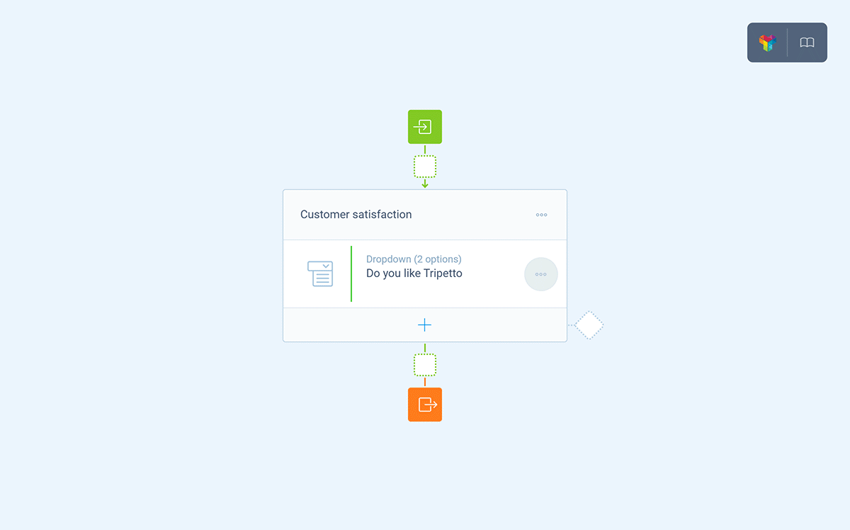 Screenshot of the form builder in Tripetto