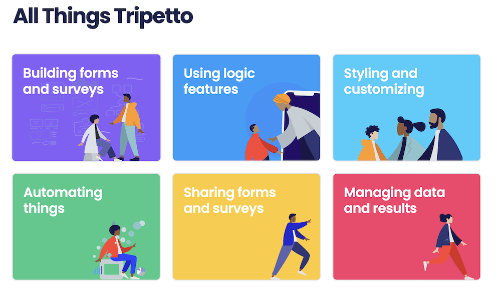 A screenshot of a Tripetto's Help Center'.