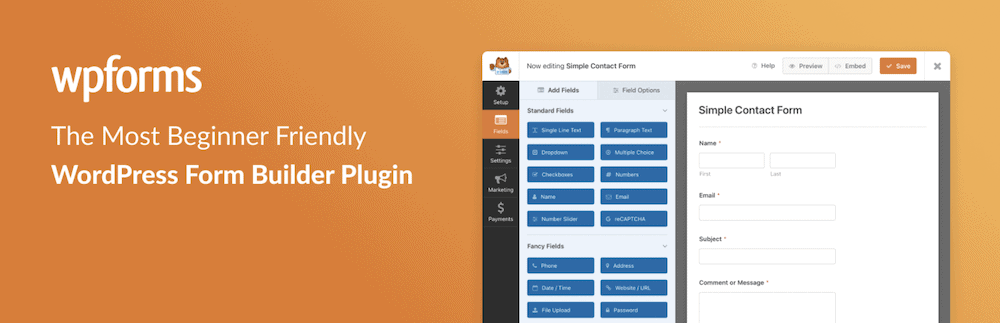 The WPForms plugin.