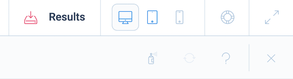 Choosing a viewport option within Tripetto.