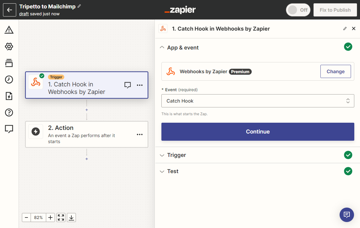 Screenshot of Zapier