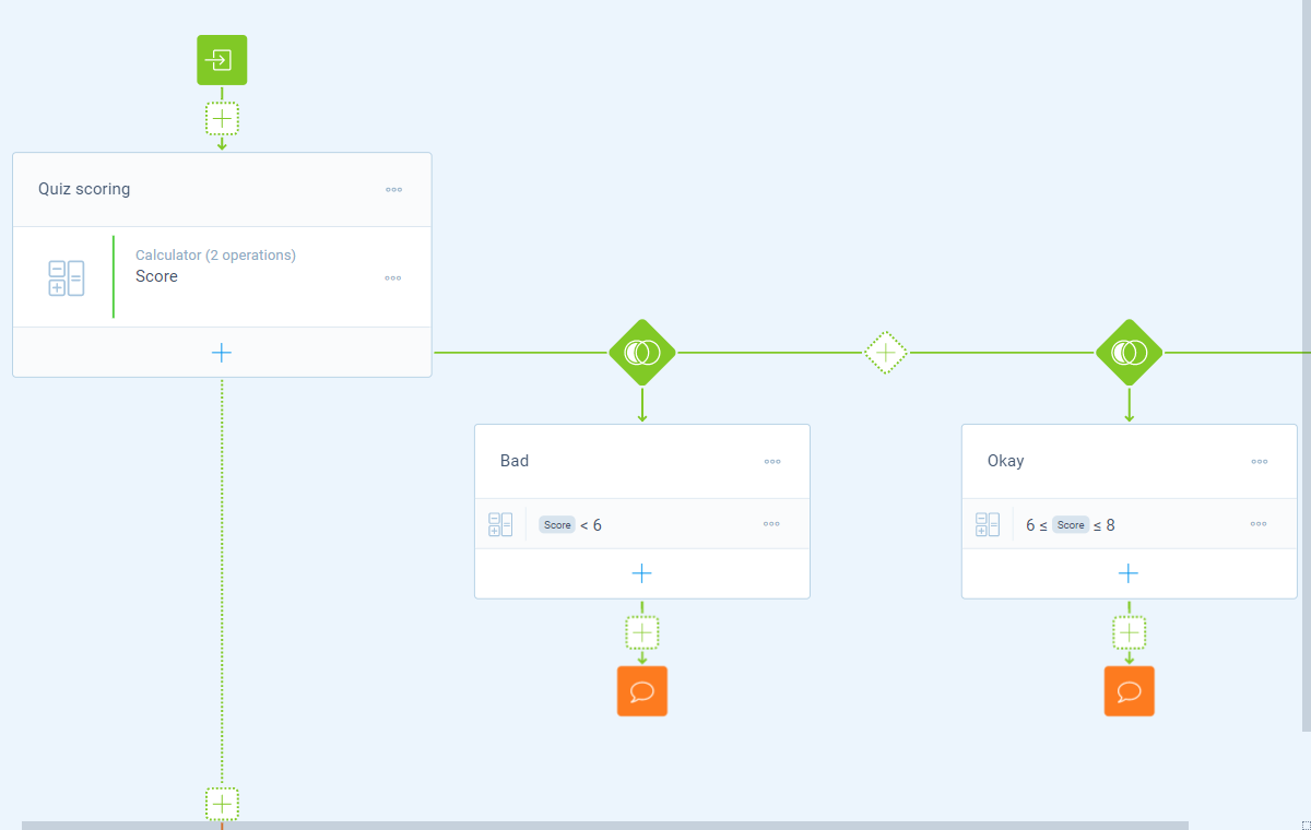 Screenshot of the form builder in Tripetto