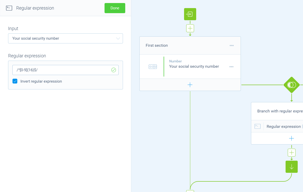 Screenshot of the form builder in Tripetto