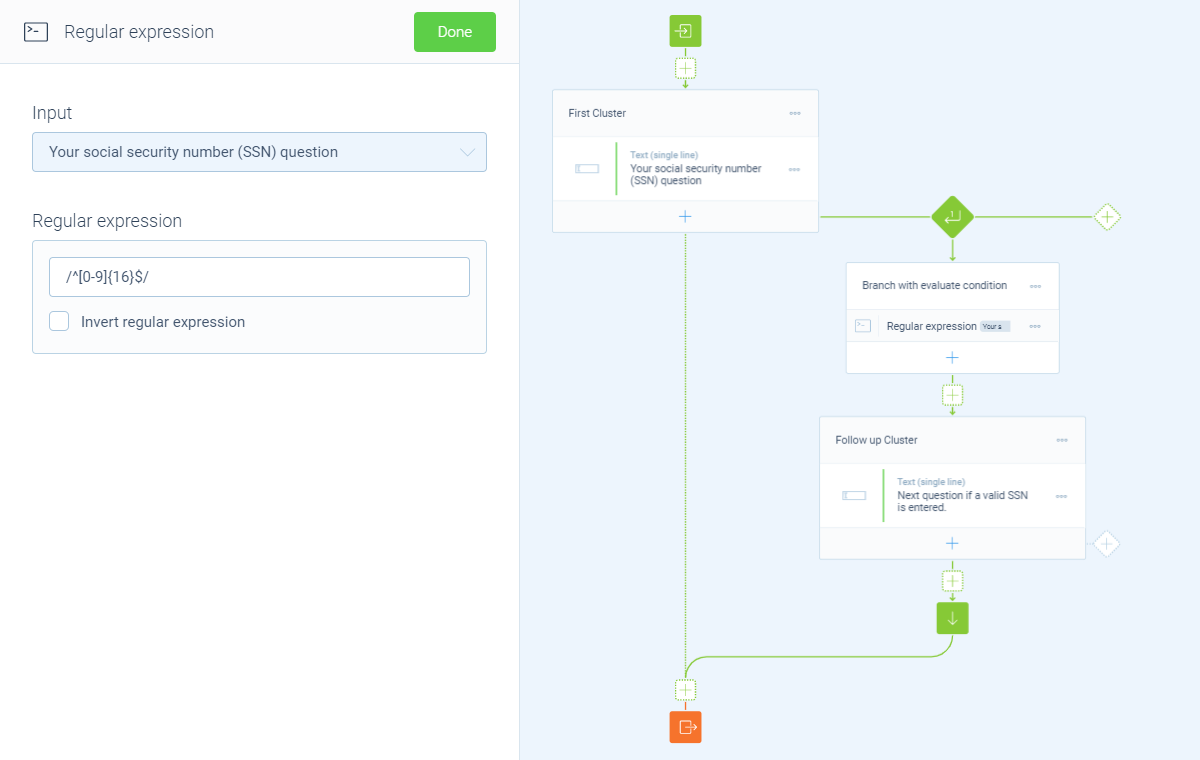 Screenshot of the form builder in Tripetto