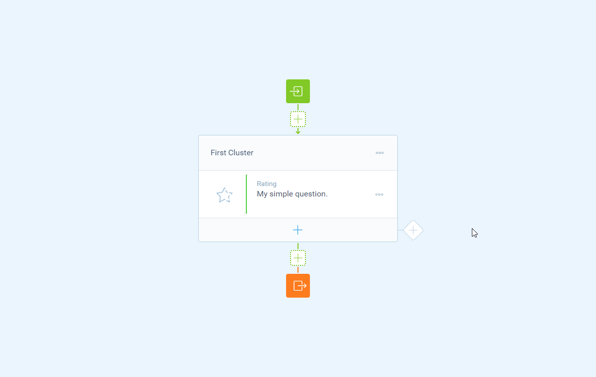 Screenshot of the form builder in Tripetto